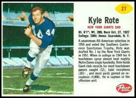 27 Kyle Rote